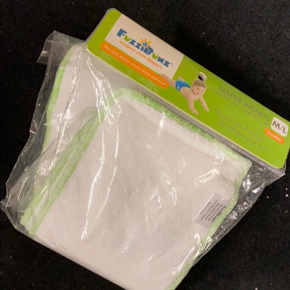 FuzziBunz M/L Microfiber Diaper Inserts 3pack